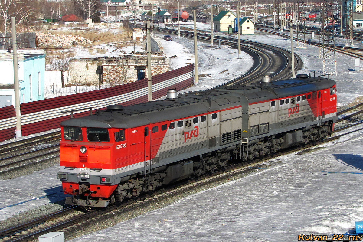 Западно-Сибирская железная дорога, № 2ТЭ10М-3393 — 