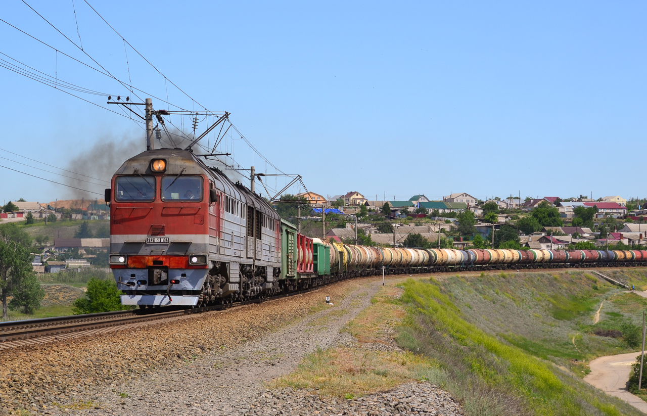 Приволжская железная дорога, № 2ТЭ116У-0183 — 