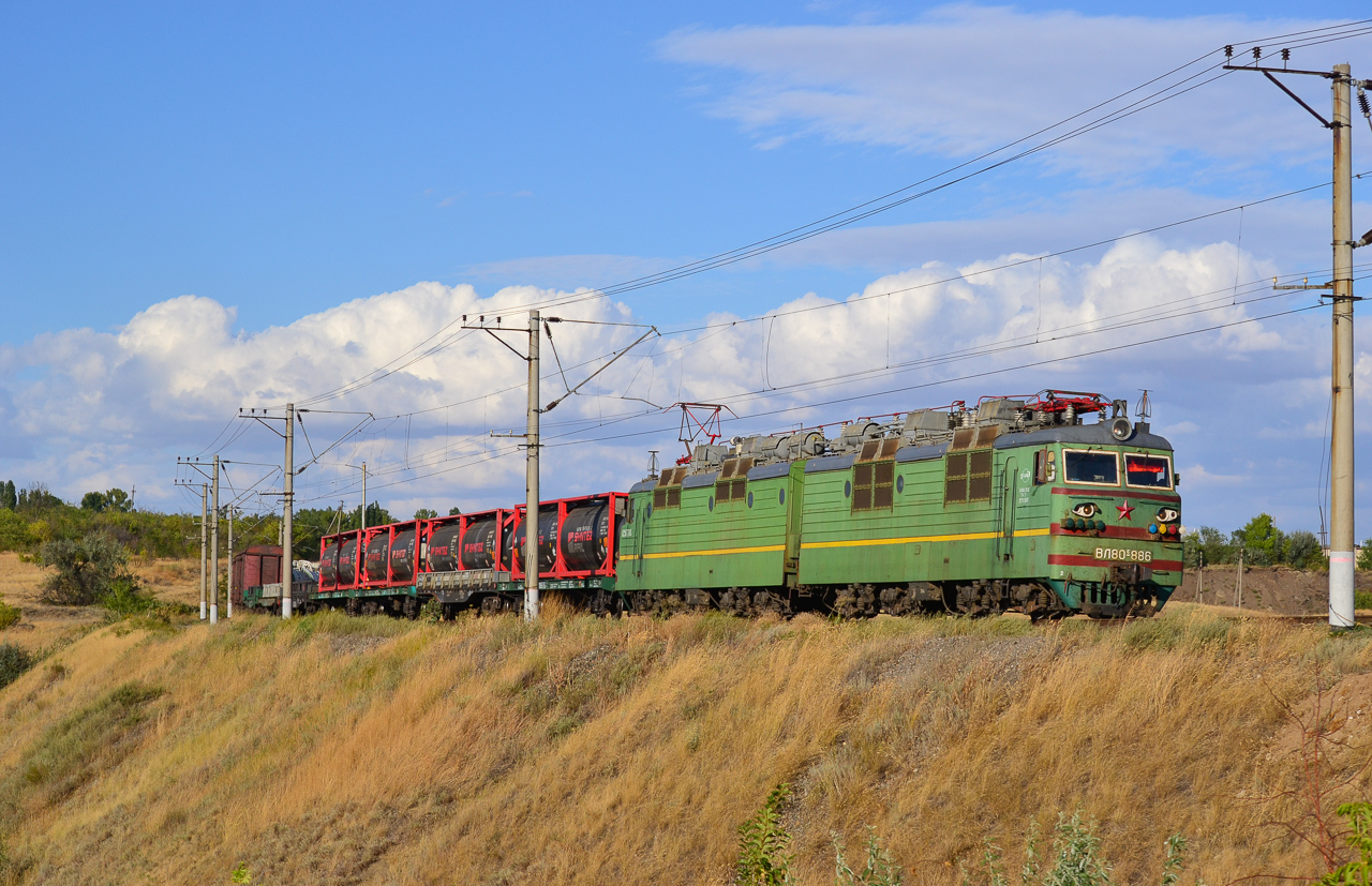 Приволжская железная дорога, № ВЛ80С-886 — 