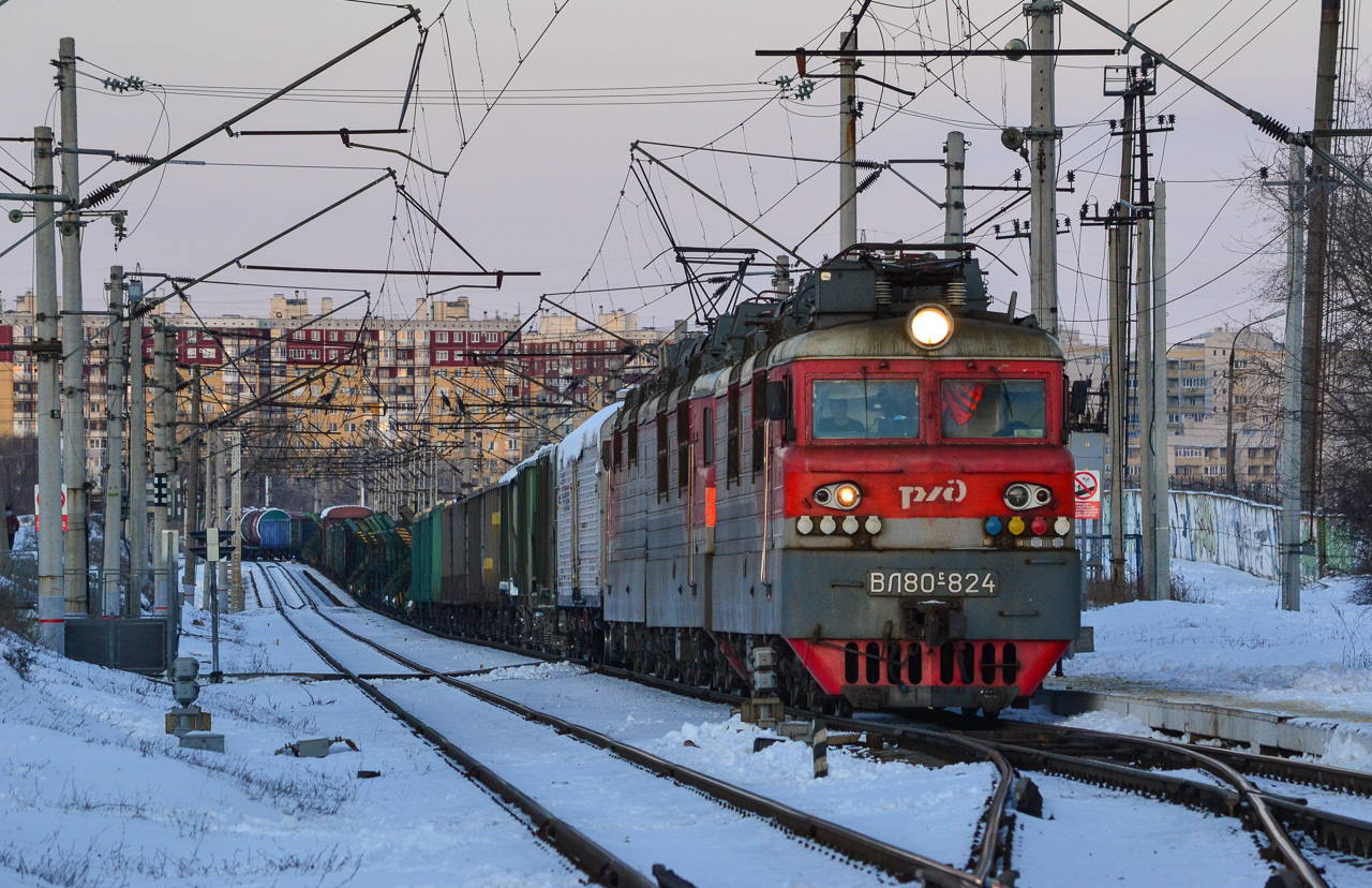 Приволжская железная дорога, № ВЛ80С-824 — 