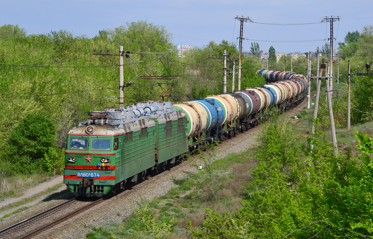 Северо-Кавказская железная дорога, № ВЛ80С-674 — 