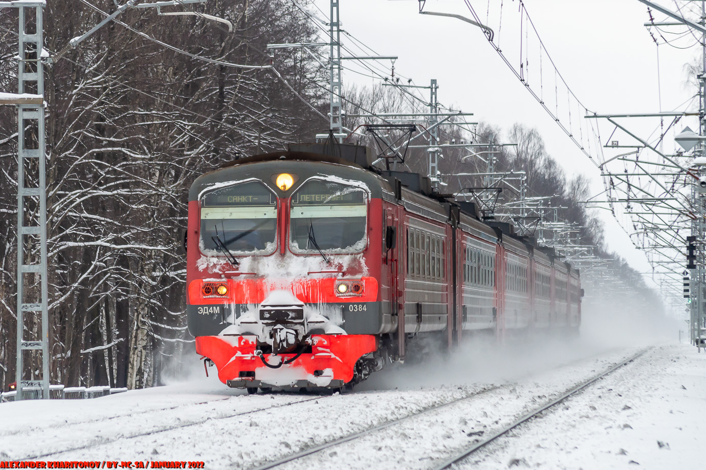 Октябрьская железная дорога, № ЭД4М-0384 — 